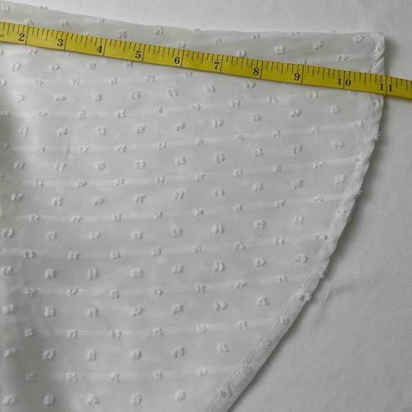 MISSKY Womens Swiss Dot Flutter Sleeve Midi Dress Size XL White Bridal Summer - Picture 9 of 9